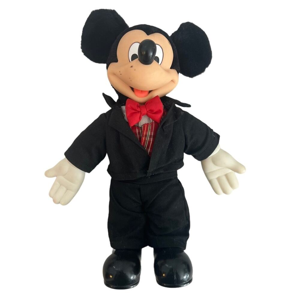 Vtg Applause Mickey Mouse Hollywood Plush Vinyl Face Hand Shoe 80s Collectible